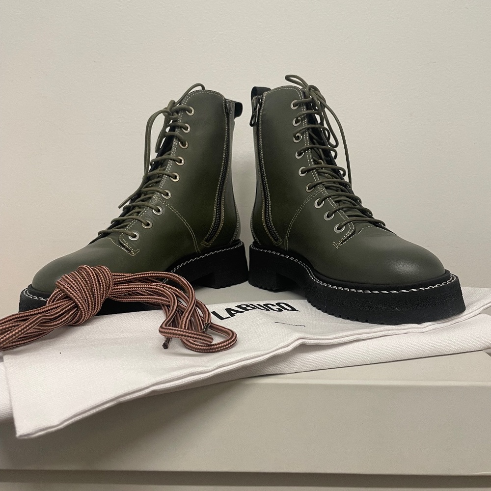 Labucq Tankie Boots in green, size 37